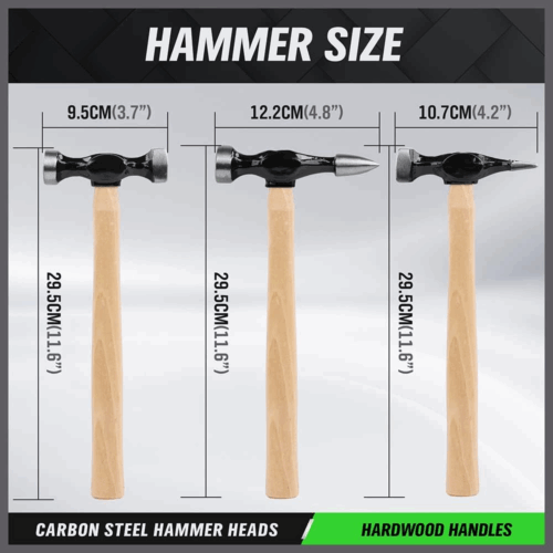 7 Piece Auto Body Repair Kit, Auto Body Tools, Auto Body Repair Tools with Carbon Steel Hammer Heads - Image 3