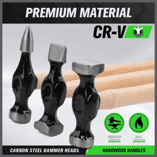 7 Piece Auto Body Repair Kit, Auto Body Tools, Auto Body Repair Tools with Carbon Steel Hammer Heads - Image 5