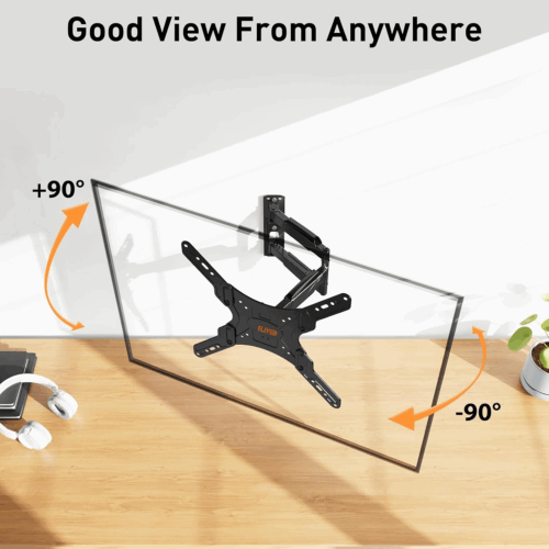 UL Listed TV Wall Mount for Most 26-60 Inch TVs, Swivel and Tilt Full Motion TV Mount with Single Stud Perfect Center Design, Wall Mount Bracket Max VESA 400x400mm, Holds up to 88 lbs. - Image 5