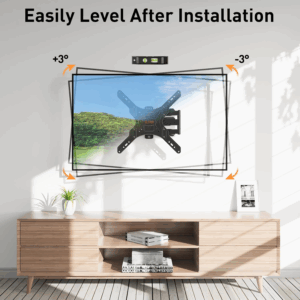 UL Listed TV Wall Mount for Most 26-60 Inch TVs, Swivel and Tilt Full Motion TV Mount with Single Stud Perfect Center Design, Wall Mount Bracket Max VESA 400x400mm, Holds up to 88 lbs.