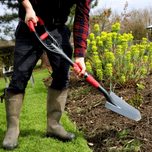 Multi-Digger Garden Spade – Reinforced Fibreglass Light Weight Gardening Digging Arrow Head Shovel with Unique Dual Soft AIR Light Grip Technology & Root Saw Stump Cutter. - Image 7