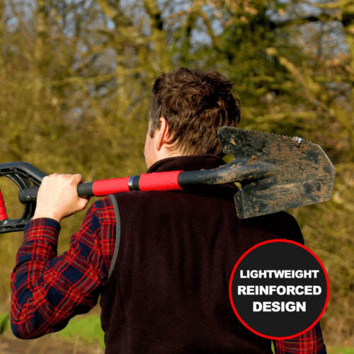 Multi-Digger Garden Spade – Reinforced Fibreglass Light Weight Gardening Digging Arrow Head Shovel with Unique Dual Soft AIR Light Grip Technology & Root Saw Stump Cutter. - Image 8
