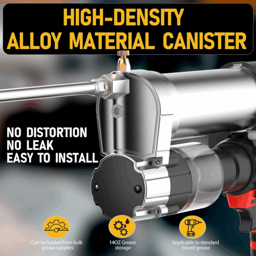 Electric Grease Gun Drill Adapter with 14 OZ Load, Locking Grease Gun Coupler, 12 Inch High Pressure Hose, Extension Rigid Pipe, Pneumatic Tool, Universal Conversion Gun Head - Image 4